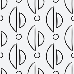 Seamless vintage pattern. Hand drawn vector illustration