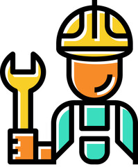 techincian modern line style icon