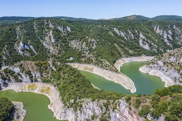 Deurstickers Meanders of Uvac river in Serbia © Fyle