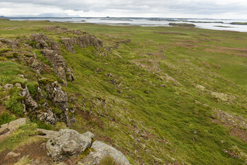 View of a rural landscape in Iceland