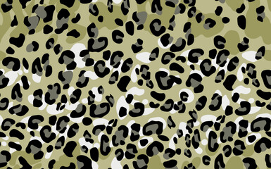 Abstract modern leopard seamless pattern. Animals trendy background. Color decorative vector stock illustration for print, card, postcard, fabric, textile. Modern ornament of stylized skin