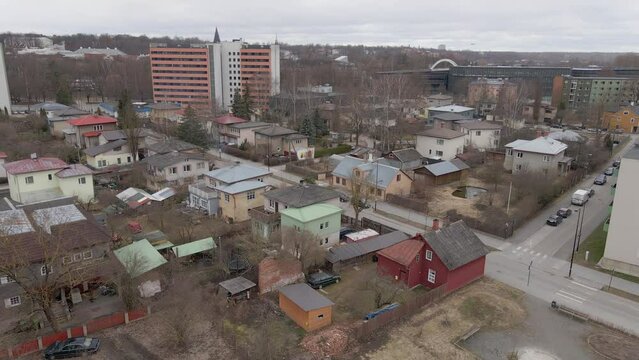 drone shot of Tartu Ulejoe district