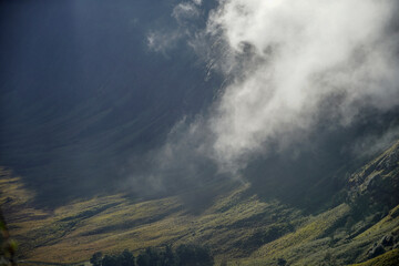 Bromo. Beautiful Landscape view of Bromo, Top hill view From Bromo a wonderful scenery in dramatic hill
