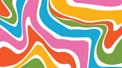 acid wave rainbow line backgrounds in 1970s 1960s hippie style. y2k wallpaper patterns retro vintage 70s 60s groove. psychedelic poster background collection. vector design illustration