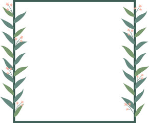 Leaf Square Border Frame