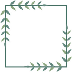 Leaf Square Border Frame