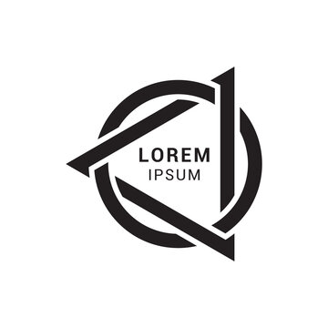 triangle and circle icon or logo isolated sign symbol design vector illustration high quality black style