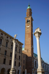 Fototapeta premium Historic buildings of Vicenza, Italy: Piazza dei Signori