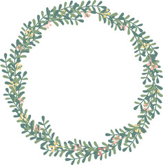 Fototapeta na wymiar Leaf Frame Wreath