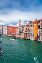 Fototapeta premium Beautiful canals and traditional Venetian buildings in Venice, Italy