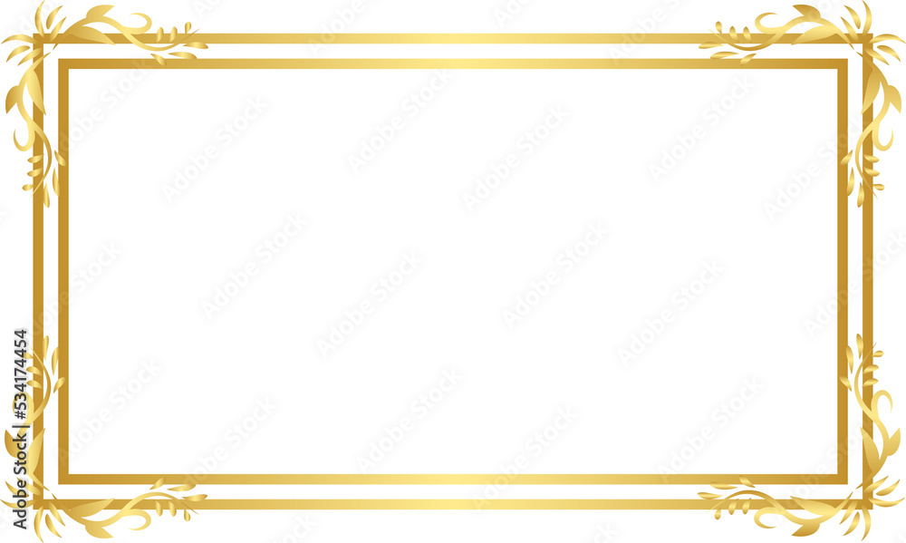 Wall mural Gold Border Frame