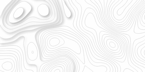 Fototapeta premium Topographic map background. silver line topography maount map contour background, geographic grid. Abstract vector illustration. 