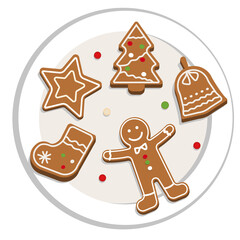 Gingerbread cookies plate