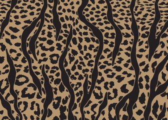 Leopard zebra pattern design. Vector illustration background.