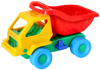 Colorful toy truck isolated