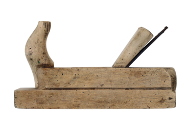 Detail of the hand tool - planer on transparent background