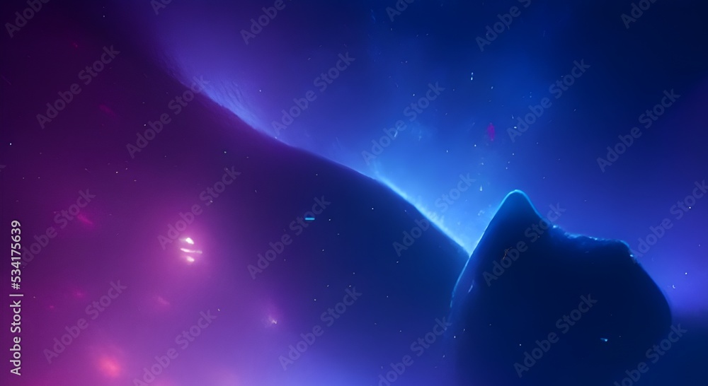 Wall mural night starry sky and milky way. space dark background with fragment of our galaxy