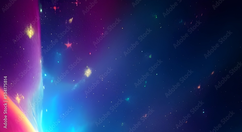 Wall mural night starry sky and milky way. space dark background with fragment of our galaxy