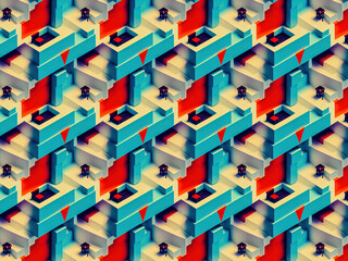 Obraz premium Hintergrund - Backdrop - Wallpaper - gekachelt - erweiterbar - Illustration