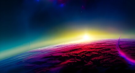 science fiction wallpaper. Beauty of deep space. Colorful graphics for background, clouds, night sky, universe, galaxy, Planets,