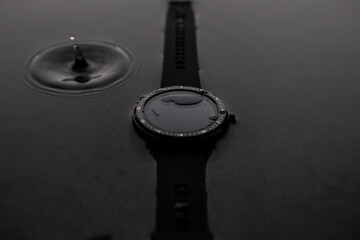 watch on black background smartwatch adverstisement apple samsung fitbit