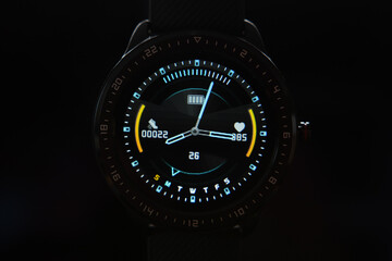 watch on black background smartwatch adverstisement apple samsung fitbit