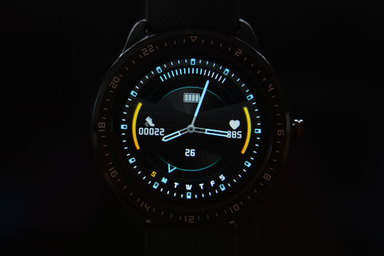 watch on black background smartwatch adverstisement apple samsung fitbit