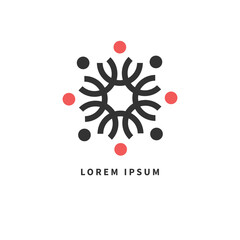 Community logo, round business sign