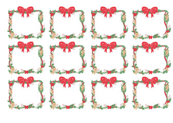 Merry christmas kit, tag, wine tag, wishlist, menu vector illustration