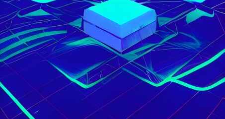 Luxury abstract fluid art painting in alcohol ink technique, mixture of blue and purple paints. Imitation of marble stone cut, glowing golden veins. Tender and dreamy design.