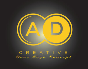 AD two Letter Logo Concept