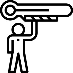 hp modern line style icon