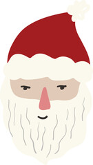 Santa cute funny face