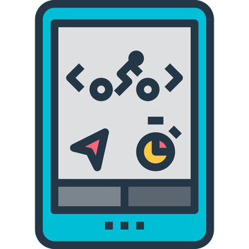 cyclometer modern line style icon
