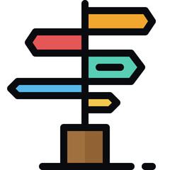destination modern line style icon