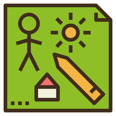 doodle modern line style icon