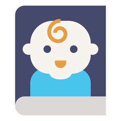 children modern line style icon