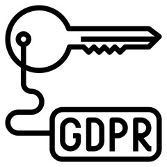 gdpr modern line style icon