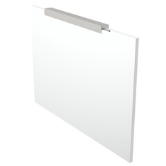 3d rendering illustration of a bathroom mirror with a neon lamp