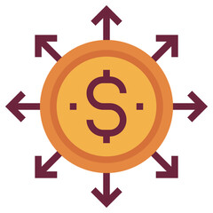 financial modern line style icon