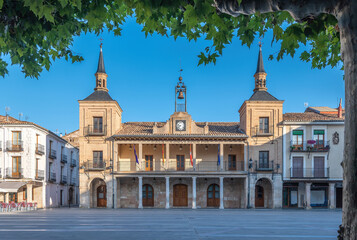 Town hall of the medieval city of El Burgo de Osma in Soria (Spain) - obrazy, fototapety, plakaty
