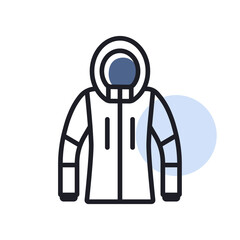 Winter Jacket vector isolated icon. Winter sign