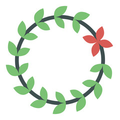 floral modern line style icon