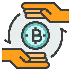 cryptocurrency modern line style icon