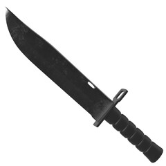 3d rendering illustration of a bayonet