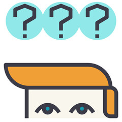 curiosity modern line style icon