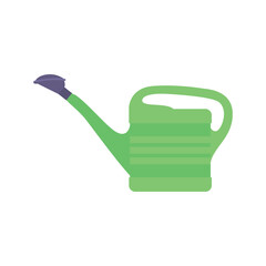 Watering Can Flat Illustration. Clean Icon Design Element on Isolated White Background