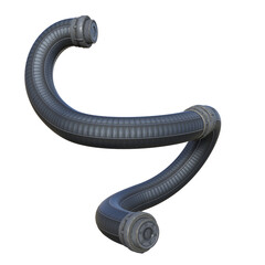 SciFi Tube Pipe Illustration with Transparent Background PNG

