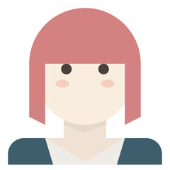 bangs modern line style icon