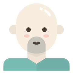 bald modern line style icon